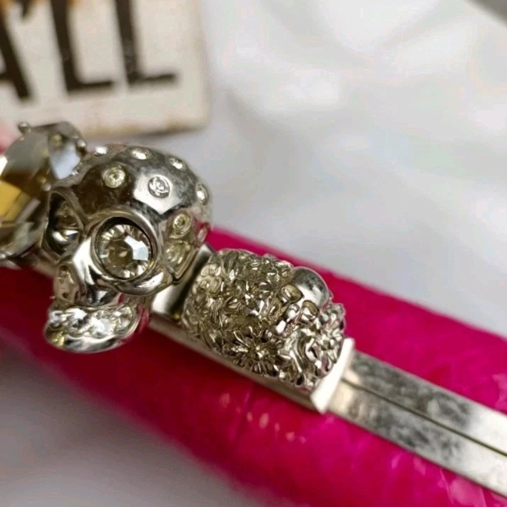 Alexander Mcqueen Pink Python Knuckle Box Clutch … - image 4